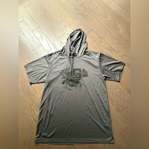 Mens Cleveland Baseball Shirt hooded gray size medium